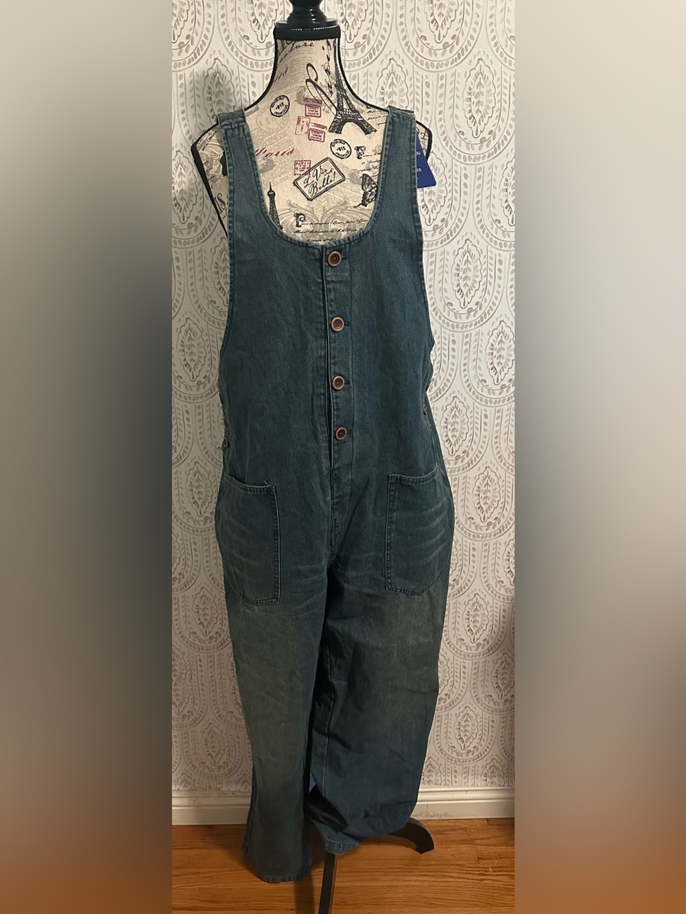 Amazon Women’s  Blue Denim Relaxed Overalls- Available in Small, Medium,Large,XL